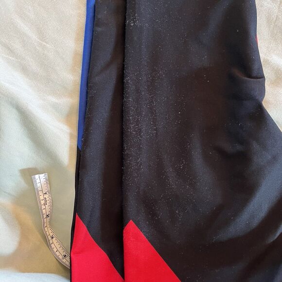 UNDER ARMOUR HEAT GEAR WOMEN'S USA BLACK RED BLUE WORK OUT GYM LEGGINGS S NEW - Picture 11 of 12